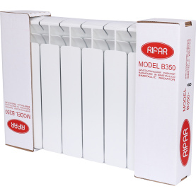 Радиатор биметаллический боковое подключение (белый RAL 9016) RIFAR BASE 350 8 секций 11