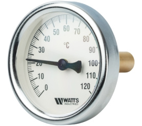 Термометр биметаллический с погружной гильзой 63 мм, штуц F+R801(T) 6350 Watts 10005800(03.01.040) 0