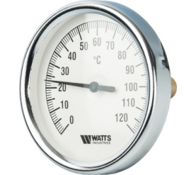 Термометр биметаллический с погружной гильзой 80 мм, штуц F+R801(T) 8050 Watts 10005931(03.02.040) 0
