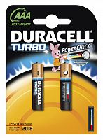 

Батарейки щелочные Duracell TURBO LR03-2BL (AAA, 286) 1,5В (2 шт)