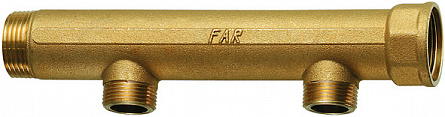 

Коллектор FAR 1" (ВР-НР) с 2 отв. 3/4" НР (межосевое 100 мм)