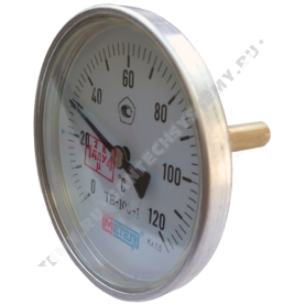 Термометр биметаллический Метер ТБ100 120C Дк 100 L=80 0