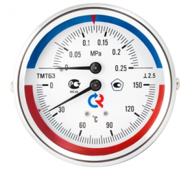 Термоманометр 80 мм, ТМТБ-31Р.1(0-120С)(0-0,4MPa)G12.2,5 ТИП - ТМТБ-31Р, температу РОСМА 00000002328 0