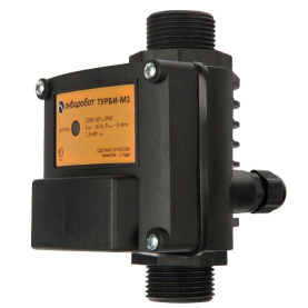 Блок управления насосом Unipump ТУРБИ-М1 чувствительность 2 л/мин, до 1,5 кВт, управление по потоку и мин. давлению (Рмин-1,5-1,8 бар), защита по сухо 0