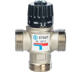 Термостатический смесительный клапан для сиcтем отопления и ГВС 1 НР 35-60° STOUT SVM-0020-256025 2