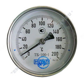 Термометр биметаллический Метер ТБ100 200C Дк 100 L=100 0