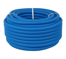 Труба гофрированная ПНД, цвет синий, наружным диаметром 25 мм для труб диаметр STOUT SPG-0001-502520 0