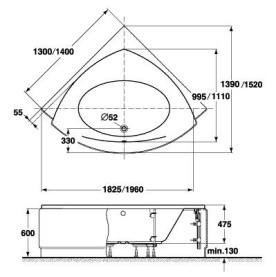 Панель фронтальная для ванны Vidima Сева Микс 1600 мм Н=560 мм 2