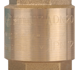 Клапан обратный пружинный муфтовый с пластиковым седлом 3/4 STOUT SVC-0012-000020 3