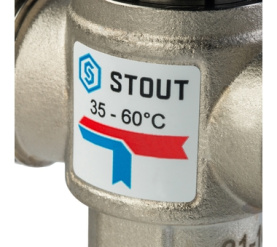 Термостатический смесительный клапан для сиcтем отопления и ГВС 1 НР 35-60° STOUT SVM-0020-256025 3