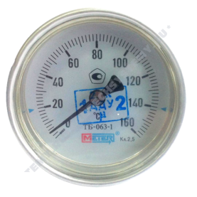 Термометр биметаллический Метер ТБ63 160C Дк 63 L=60 1