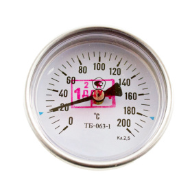 Термометр биметалл 200°C L=60(50) 1