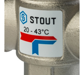 Термостатический смесительный клапан для систем отопления и ГВС 1 НР 20-43° STOUT SVM-0020-254325 3