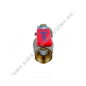 Кран шаровой латунь никелирован 1003 Ду 15 G1/2" Ру40 ВР/НР полнопроходной рычаг красный Aquasfera 1003-01 4