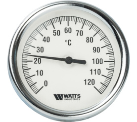 Термометр биметаллический с погружной гильзой 80 мм, штуц F+R801(T) 8050 Watts 10005931(03.02.040) 1