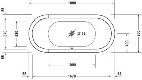Панель фронтальная для ванны Vidima Сева Микс 1700 мм Н=560 мм 1