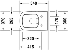 Унитаз подвесной Duravit Durastyle 370x540 мм 2538090000, безободковый, с вертикальным смывом 2
