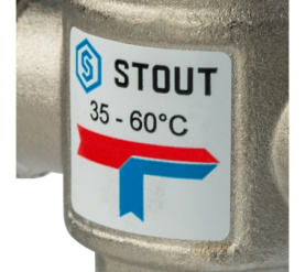 Термостатический смесительный клапан для систем отопления и ГВС 3/4 НР 35-60° STOUT SVM-0020-166020 3