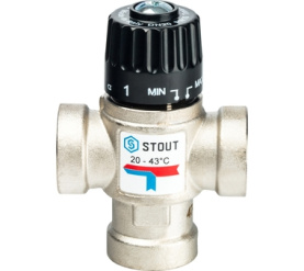 Термостатический смесительный клапан для систем отопления и ГВС 3/4 ВР 20-43 STOUT SVM-0010-164320 1