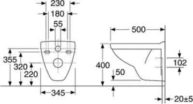 Унитаз подвесной Gustavsberg Nautic 5530 GB115530001000 без крышки сиденья 2
