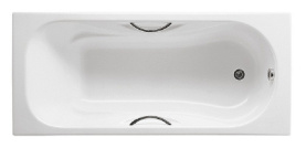 Чугунная ванна Roca Malibu 150x75 2315G000R с противоскольжением, с отверстиями для ручек 0