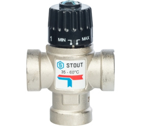 Термостатический смесительный клапан для систем отопления и ГВС 3/4 ВР 35-60 STOUT SVM-0010-166020 2