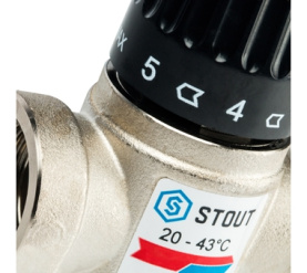 Термостатический смесительный клапан для систем отопления и ГВС 3/4 ВР 20-43 STOUT SVM-0010-164320 3