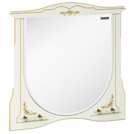 Зеркало Луиза-II 100, белый матовый, зол. пат. 0
