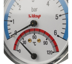 Термоманометр, боковое подключение ITAP 484 1/2 Itap 3