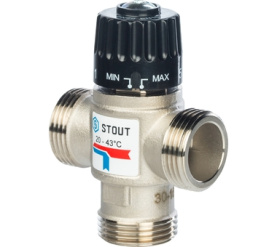 Термостатический смесительный клапан для систем отопления и ГВС 1 НР 20-43° STOUT SVM-0020-254325 0