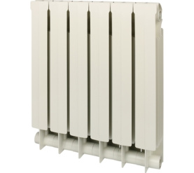 Радиатор биметаллический боковое подключение (белый RAL 9010) Global STYLE PLUS 500 6 секций 1