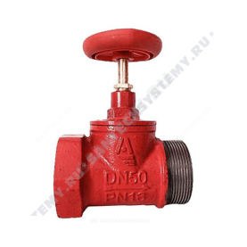 Клапан пожарный чугун прямой КПЧП 65-1 Ду 65 1,6 МПа муфта-цапка с датчиком положения ДППК 24 Апогей 0