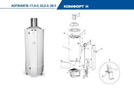 Газовый котел напольный ЖМЗ АКГВ-17,4-3 Комфорт (Н) (476000) 2
