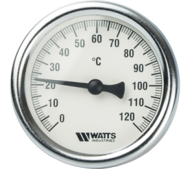 Термометр биметаллический с погружной гильзой 63 мм, штуц F+R801(T) 6350 Watts 10005800(03.01.040) 1