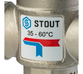 Термостатический смесительный клапан для систем отопления и ГВС 1 НР 35-60°С STOUT SVM-0020-166025 3