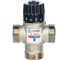 Термостатический смесительный клапан для сиcтем отопления и ГВС 1 НР 35-60° STOUT SVM-0020-256025 1
