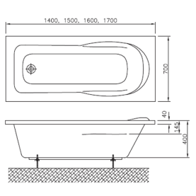 Панель фронтальная для ванны Vidima Сева Микс 1500 мм Н=560 мм 3