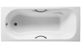Чугунная ванна Roca Malibu 160x75 2310G000R с противоскольжением, с отверстиями для ручек 0