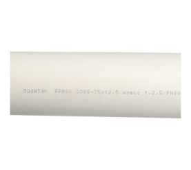 Труба полипропиленовая (цвет белый) Политэк d=75x12,5 (PN 20) 9002075125 4