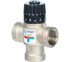 Термостатический смесительный клапан для систем отопления и ГВС 3/4 ВР 35-60 STOUT SVM-0010-166020 0