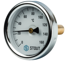 Термометр биметаллический с погружной гильзой. Корпус Dn 63 мм, гильза 50 мм 1 STOUT SIM-0002-635015 0
