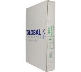 Радиатор биметаллический боковое подключение (белый RAL 9010) Global STYLE PLUS 350 8 секций 9