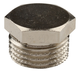 Заглушка НР никелированная 1/2 для стальных труб резьбовой TIEMME 1500172(1878N0004) 3