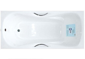 Чугунная ванна Aqualux ЧА18080 180х80 см с ручками, с ножками 0