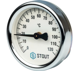 Термометр биметаллический накладной с пружиной. Корпус Dn 63 мм STOUT SIM-0004-630015 0