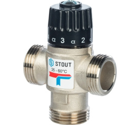 Термостатический смесительный клапан для сиcтем отопления и ГВС 1 НР 35-60° STOUT SVM-0020-256025 0
