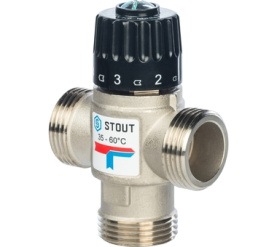 Термостатический смесительный клапан для систем отопления и ГВС 1 НР 35-60°С STOUT SVM-0020-166025 0