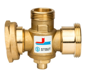 Термостатический смесительный клапан G 1 1/2M-G 1 1/2F-G 1M 70°С STOUT SVM-0050-327008 2