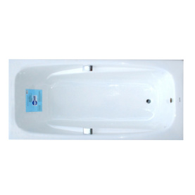 Чугунная ванна Aqualux ЧА18085 180х85 см с ручками, с ножками 1