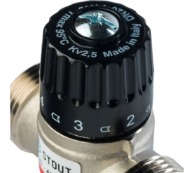 Термостатический смесительный клапан для систем отопления и ГВС 1 НР 20-43° STOUT SVM-0020-254325 4